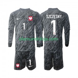 Camisola Polónia Szczesny 1 Guarda-redes Criança Equipamento Segundo 2024 Manga Comprida